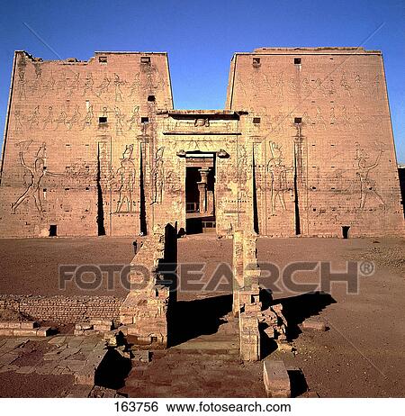 Ruins of temple, Temple of Horus, Egypt View Large Photo Image Stock Photograph - Ruins of temple, Temple of Horus, Egypt . Fotosearch