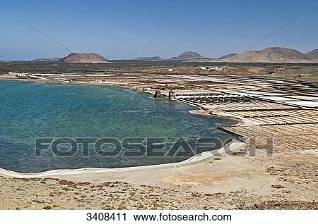 Salinas de Janubio, Lanzarote, Spain, elevated view View Large Photo Image Stock Image - Salinas de Janubio, Lanzarote, Spain, elevated view . Fotosearch