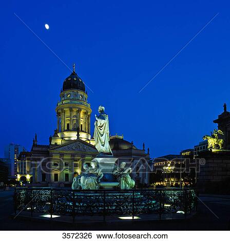Schiller monument, Gendarmenmarkt, Berlin, Germany, Europe View Large Photo Image Stock Photograph - Schiller monument, Gendarmenmarkt, Berlin, Germany, Europe . Fotosearch