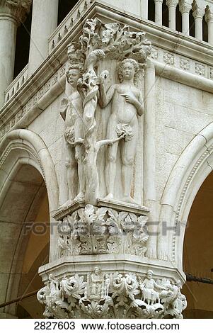 Sculptures carved on wall of palace, Doges palace, Venice, Veneto, Italy View Large Photo Image Stock Image - Sculptures carved on wall of palace, Doges palace, Venice, Veneto, Italy . Fotosearch