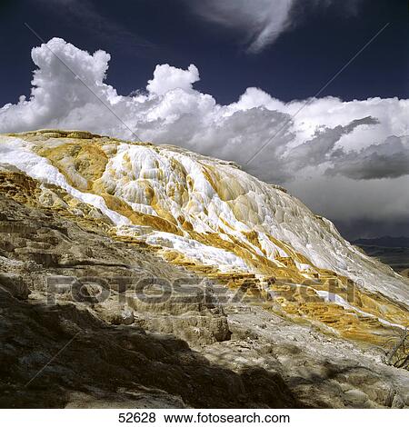 Sinter formation on rocks at hot spring, Mammoth Hot Spring, Yellow Stone National Park, USA View Large Photo Image Stock Photo - Sinter formation on rocks at hot spring, Mammoth Hot Spring, Yellow Stone National Park, USA . Fotosearch