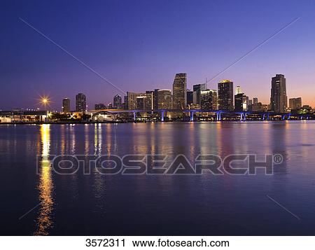 Skyline, Miami, Florida, USA View Large Photo Image Stock Image - Skyline, Miami, Florida, USA . Fotosearch