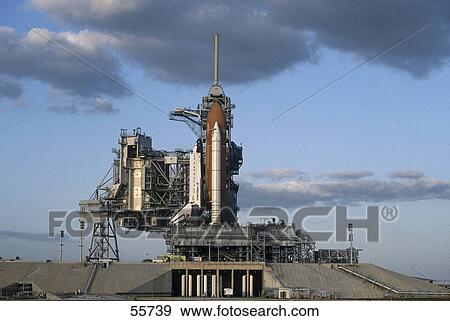 Space shuttle Discovery at launch pad, NASA Kennedy Space Center, Florida, USA View Large Photo Image Stock Photo - Space shuttle Discovery at launch pad, NASA Kennedy Space Center, Florida, USA . Fotosearch