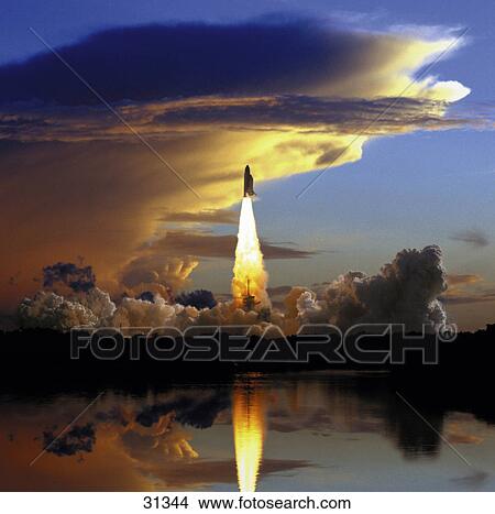 Space shuttle taking off from space centers, Kennedy Space Center, Florida, USA  View Large Photo Image Picture - Space shuttle taking off from space centers, Kennedy Space Center, Florida, USA . Fotosearch