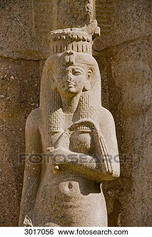 Stock Photograph - Statue at the Temple of Karnak, Luxor, Egypt, close-up . Fotosearch