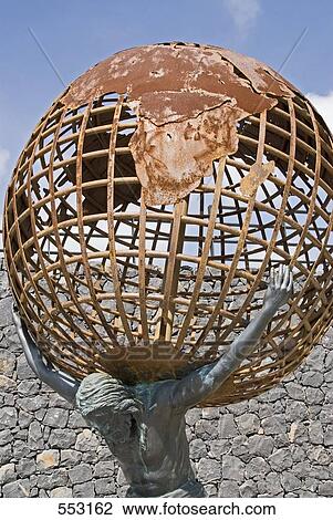Stock Image - Statue in park, Piramides De Guimar, Tenerife, Canary Islands, Spain . Fotosearch