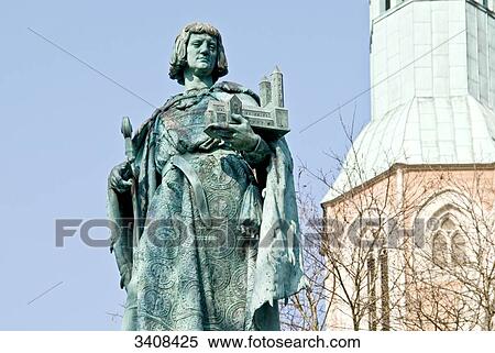 Stock Photography - Statue of Henry the Lion, Brunswick, Germany, low angle view . Fotosearch