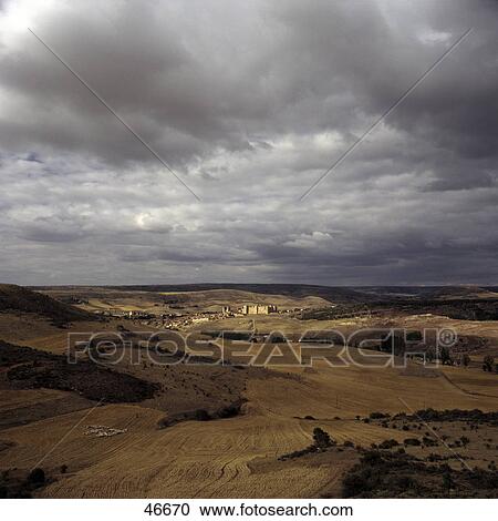 Storm clouds over landscape, Siguenza, Spain View Large Photo Image Stock Image - Storm clouds over landscape, Siguenza, Spain . Fotosearch