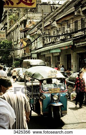 Street in Bangkok, Thailand View Large Photo Image Stock Photograph - Street in Bangkok, Thailand . Fotosearch