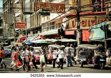 Stock Photography - Street in Bangkok, Thailand . Fotosearch