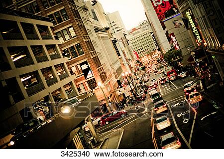 Street in San Francisco, USA, elevated view View Large Photo Image Stock Image - Street in San Francisco, USA, elevated view . Fotosearch