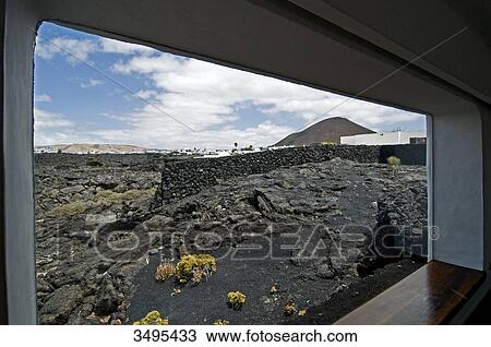 Stock Image - Taro de Tahiche, Fundacion Cesar Manrique, Lanzarote, Canary Islands, Spain, Europe . Fotosearch