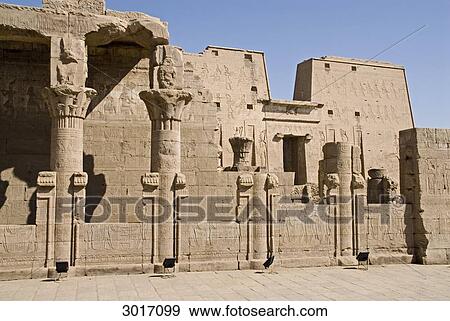 Stock Photo - Temple of Horus in Edfu, Egypt . Fotosearch