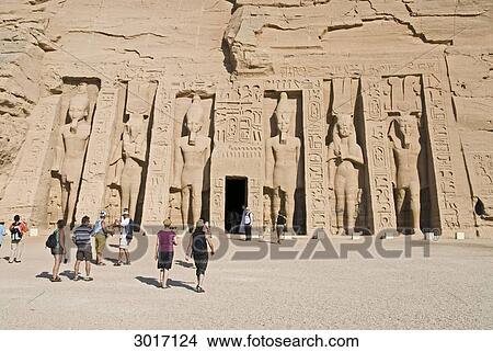 Temple of Nefertari in Abu Simbel, Egypt View Large Photo Image Picture - Temple of Nefertari in Abu Simbel, Egypt . Fotosearch