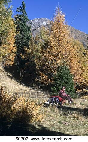 Tourist resting in valley, Eschtal valley, Alto Adige, Italy View Large Photo Image Stock Photo - Tourist resting in valley, Eschtal valley, Alto Adige, Italy . Fotosearch
