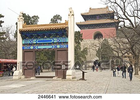 Tourists at monument, Ming Tombs, Beijing, China View Large Photo Image Stock Image - Tourists at monument, Ming Tombs, Beijing, China . Fotosearch
