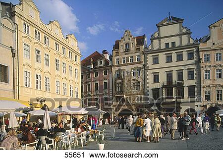 Tourists at town square, Old Town Square, Old Town, Prague, Czech Republic View Large Photo Image Stock Image - Tourists at town square, Old Town Square, Old Town, Prague, Czech Republic . Fotosearch