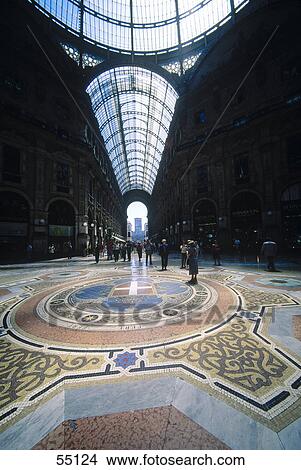 Tourists in shopping mall, Galleria Vittorio Emanuele II, Milan, Italy View Large Photo Image Picture - Tourists in shopping mall, Galleria Vittorio Emanuele II, Milan, Italy . Fotosearch