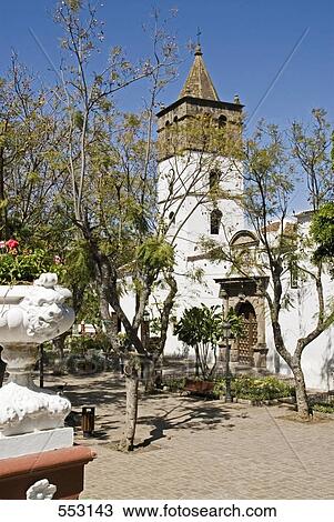 Trees in front of church, Iglesia De San Marcos, Tenerife, Canary Islands, Spain View Large Photo Image Stock Image - Trees in front of church, Iglesia De San Marcos, Tenerife, Canary Islands, Spain . Fotosearch