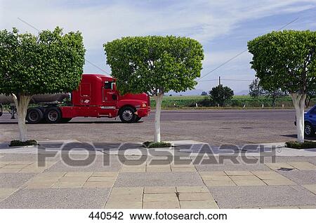 Truck on road View Large Photo Image Stock Image - Truck on road . Fotosearch