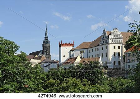 View from Protschenberg to Bautzen with Cathedral St. Petri and Ortenburg, Germany, Europe View Large Photo Image Stock Photograph - View from Protschenberg to Bautzen with Cathedral St. Petri and Ortenburg, Germany, Europe . Fotosearch