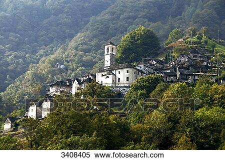View of Corippo, Verzasca Valley, Switzerland, low angle view View Large Photo Image Stock Photography - View of Corippo, Verzasca Valley, Switzerland, low angle view . Fotosearch