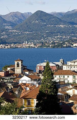 View of Stresa and Lake Maggiore, Piedmont, Italy, high angle view View Large Photo Image Stock Photo - View of Stresa and Lake Maggiore, Piedmont, Italy, high angle view . Fotosearch