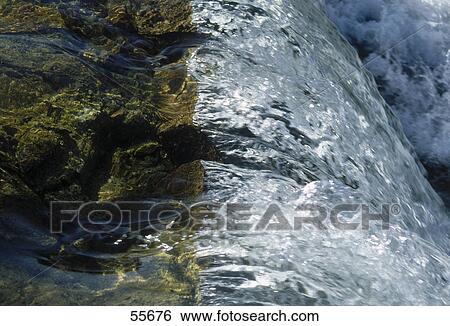 Water flowing through rocks View Large Photo Image Stock Photograph - Water flowing through rocks . Fotosearch