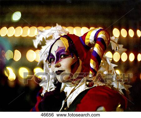 Woman wearing costume in carnival, Piazza de San Marco, Venice, Veneto, Italy View Large Photo Image Stock Photograph - Woman wearing costume in carnival, Piazza de San Marco, Venice, Veneto, Italy . Fotosearch