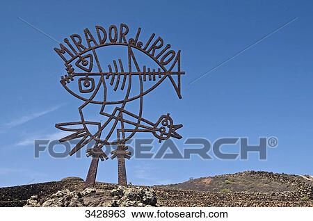 Work of art at Mirador del Rio, Lanzarote, Spain, low angle view View Large Photo Image Stock Image - Work of art at Mirador del Rio, Lanzarote, Spain, low angle view . Fotosearch
