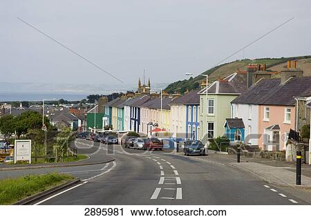Stock Image - Aberaeron, Ceredigion, Wales, UK . Fotosearch