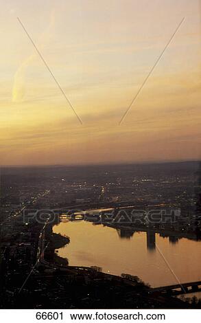 Stock Image - Aerial view of cityscape, Charles River, Boston, Massachusetts, USA . Fotosearch