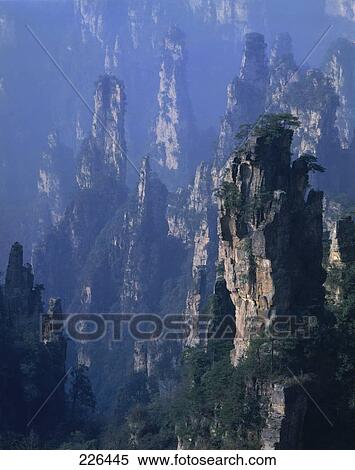 Aerial view of rock formations, China View Large Photo Image Stock Photography - Aerial view of rock formations, China . Fotosearch
