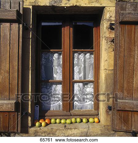 Apples in row on window sill View Large Photo Image Stock Image - Apples in row on window sill . Fotosearch
