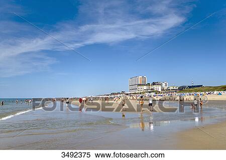 Stock Photography - Beach in Westerland, Sylt, Nordfriesland, Schleswig-Holstein, Germany . Fotosearch