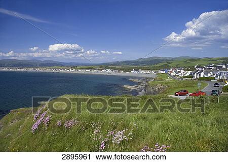 Stock Image - Borth, Ceredigion, Wales, UK . Fotosearch