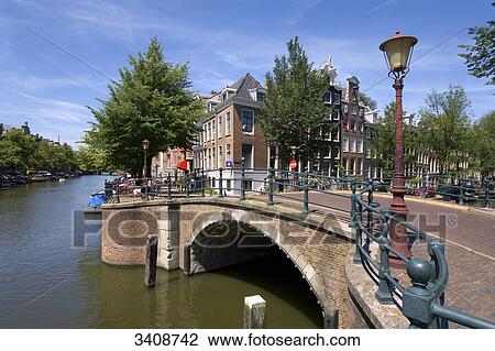 Bridge across the Kaizersgracht in Amsterdam, Netherlands View Large Photo Image Stock Image - Bridge across the Kaizersgracht in Amsterdam, Netherlands . Fotosearch