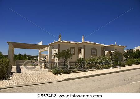 Building at roadside, Parque Da Floresta, Algarve, Portugal View Large Photo Image Stock Image - Building at roadside, Parque Da Floresta, Algarve, Portugal . Fotosearch