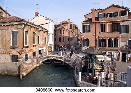 Canal near Campo San Pantalon, Venice, Italy, elevated view View Large Photo Image Stock Image - Canal near Campo San Pantalon, Venice, Italy, elevated view . Fotosearch