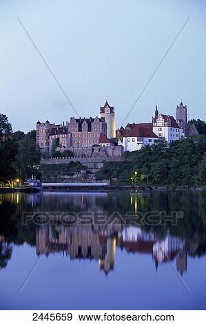 Castle at riverbank, Bernburg Castle, Bernburg, Saale River, Saxony-Anhalt, Germany View Large Photo Image Stock Photo - Castle at riverbank, Bernburg Castle, Bernburg, Saale River, Saxony-Anhalt, Germany . Fotosearch
