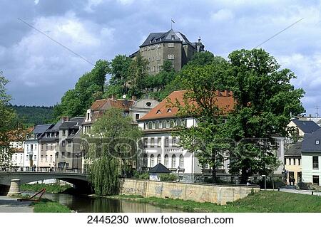 Castle on hill, Oberes Schloss, Greiz, Thuringia, Germany View Large Photo Image Stock Image - Castle on hill, Oberes Schloss, Greiz, Thuringia, Germany . Fotosearch