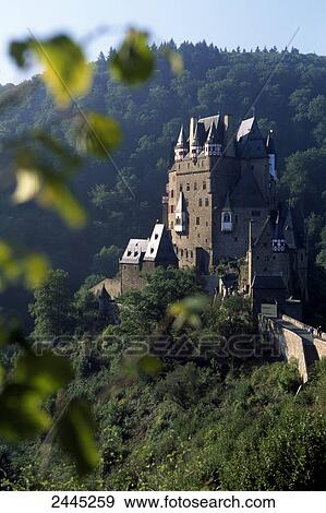 Castle surrounded by forest, Eltz Castle, Rhineland-Palatinate, Germany View Large Photo Image Stock Photo - Castle surrounded by forest, Eltz Castle, Rhineland-Palatinate, Germany . Fotosearch