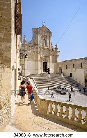 Cathedral, Victoria, Gozo, Malta View Large Photo Image Stock Photo - Cathedral, Victoria, Gozo, Malta . Fotosearch