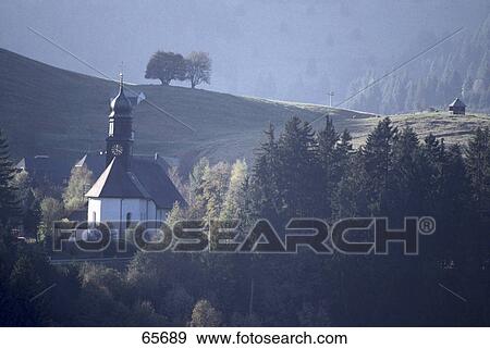 Chapel on hill, Black Forest, Baden-Wuerttemberg, Germany View Large Photo Image Stock Photo - Chapel on hill, Black Forest, Baden-Wuerttemberg, Germany . Fotosearch