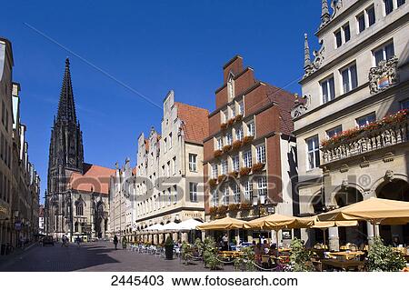 Church in city, St. Lamberts church, Prinzipialmarkt, Muenster, North Rhine-Westphalia, Germany View Large Photo Image Stock Image - Church in city, St. Lamberts church, Prinzipialmarkt, Muenster, North Rhine-Westphalia, Germany . Fotosearch