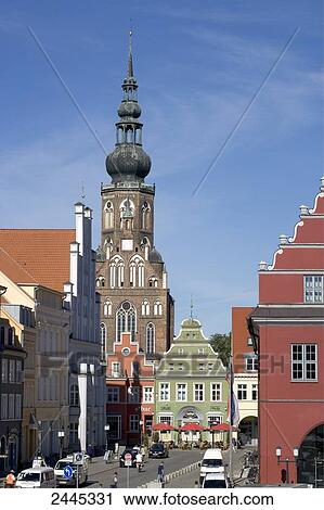 Church in city, St. Nikolai Church, Greifswald, Mecklenburg-Western Pomerania, Germany View Large Photo Image Stock Image - Church in city, St. Nikolai Church, Greifswald, Mecklenburg-Western Pomerania, Germany . Fotosearch