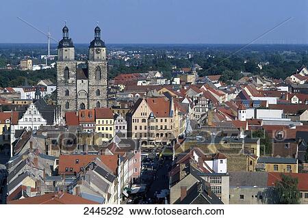 Church in town, Wittenberg, Saxony-Anhalt, Germany View Large Photo Image Stock Image - Church in town, Wittenberg, Saxony-Anhalt, Germany . Fotosearch
