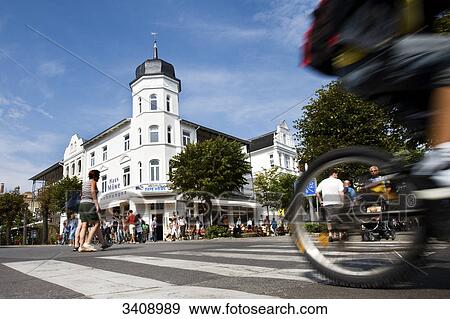 City road in Binz, Ruegen, Germany, worm's-eye view View Large Photo Image Stock Photo - City road in Binz, Ruegen, Germany, worm's-eye view . Fotosearch