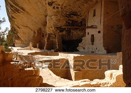 Cliff dwelling at cave, Anasazi Ruins, Mesa Verde National park, Montezuma County, Colorado, USA View Large Photo Image Stock Photo - Cliff dwelling at cave, Anasazi Ruins, Mesa Verde National park, Montezuma County, Colorado, USA . Fotosearch
