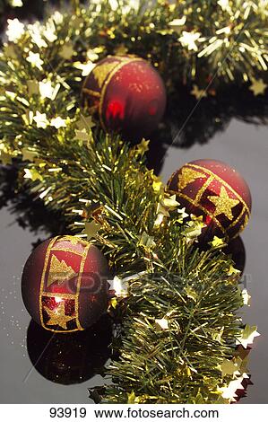 Close-up of Christmas ornaments View Large Photo Image Stock Photo - Close-up of Christmas ornaments . Fotosearch